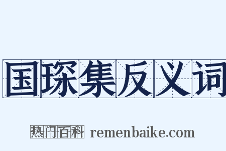 国琛集反义词是什么意思的图片